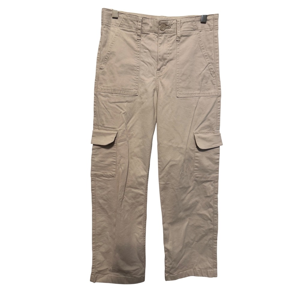 Abercrombie Kids Khaki Tan Cargo Pants Straight Leg Adjustable Waist‎ Size 13/14